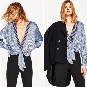 NWOT Zara Striped Bodysuit